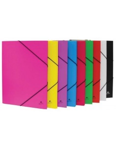 CARPETA Fº GOMAS Y SOLAPAS CARTON FORRADO COLOR ROJO